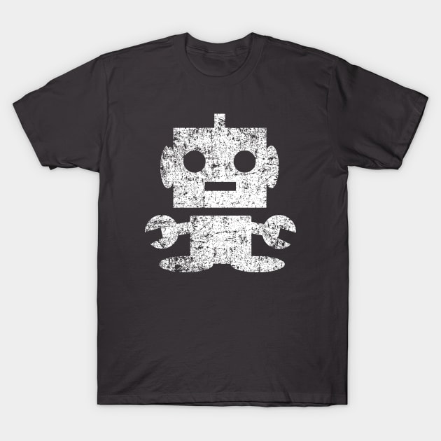 Cute Robot - Distressed T-Shirt by PsychicCat